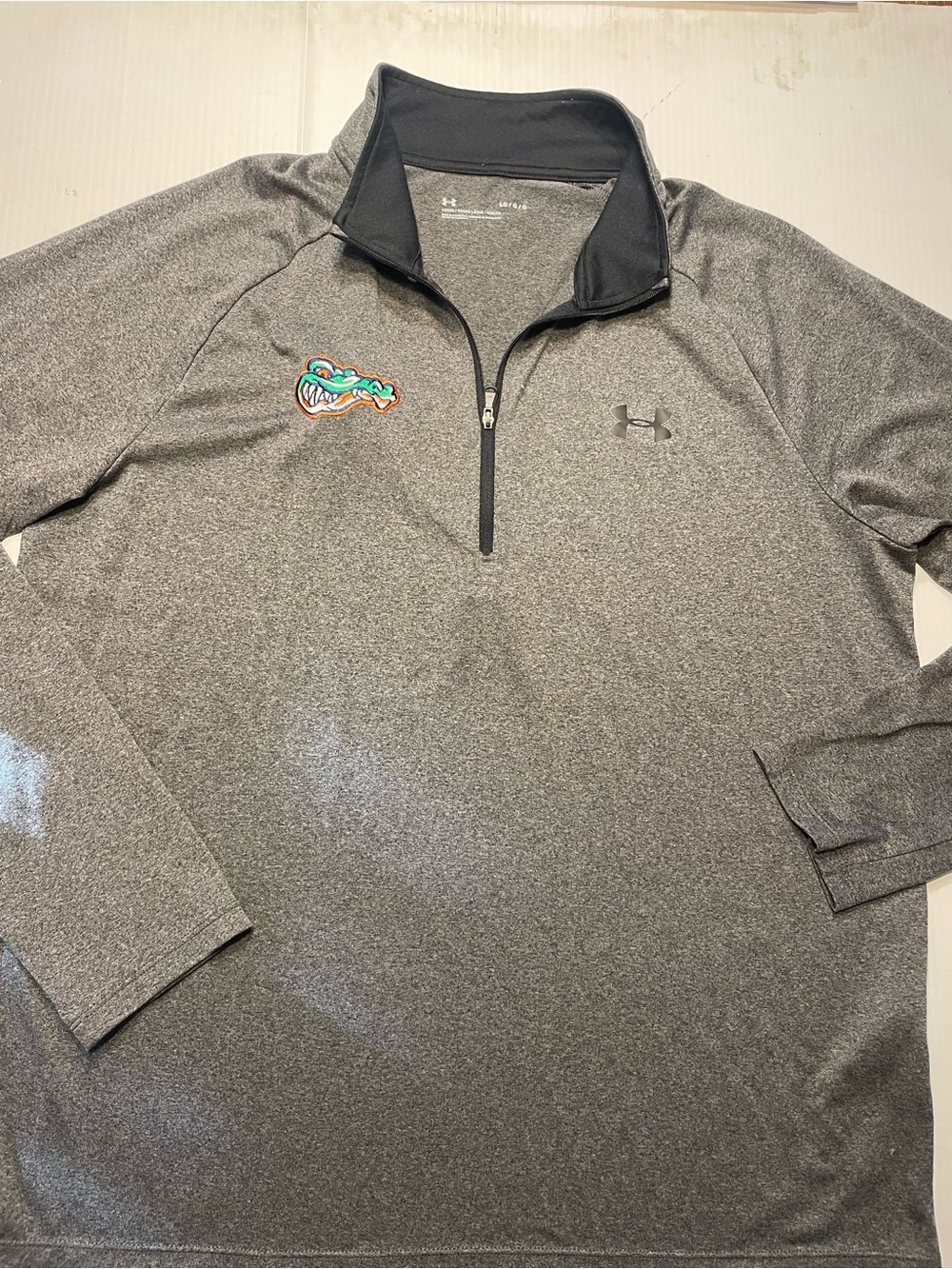Under Armour Florida Gators Gray Quarter Zip Lightweight Performance Men Sz L